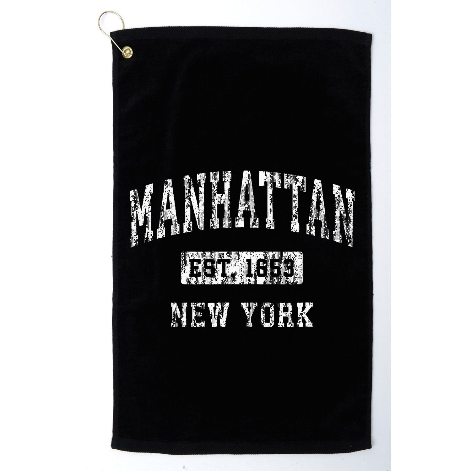 Manhattan New York Ny Vintage Established Golf Towel