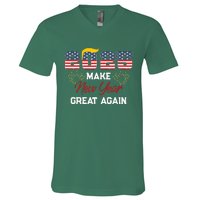 Make New Year Great Again Happy New Years Eve Day 2025 V-Neck T-Shirt