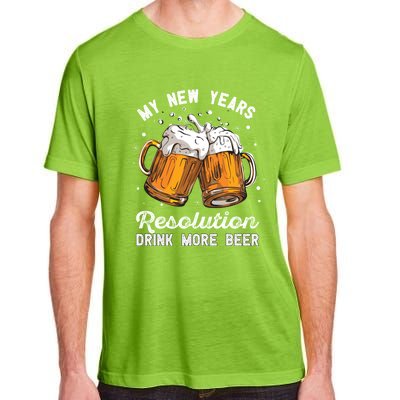 My New Years Resolution Beer Funny Chers Hny Eve Gift Adult ChromaSoft Performance T-Shirt