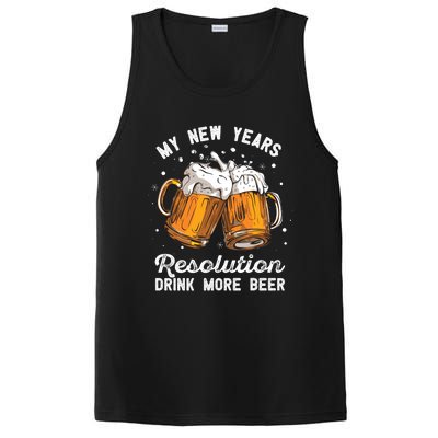 My New Years Resolution Beer Funny Chers Hny Eve Gift PosiCharge Competitor Tank