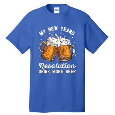 My New Years Resolution Beer Funny Chers Hny Eve Gift Tall T-Shirt