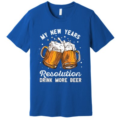 My New Years Resolution Beer Funny Chers Hny Eve Gift Premium T-Shirt