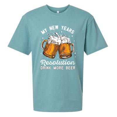 My New Years Resolution Beer Funny Chers Hny Eve Gift Sueded Cloud Jersey T-Shirt