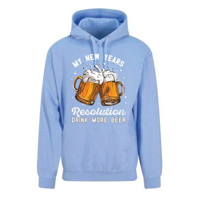 My New Years Resolution Beer Funny Chers Hny Eve Gift Unisex Surf Hoodie