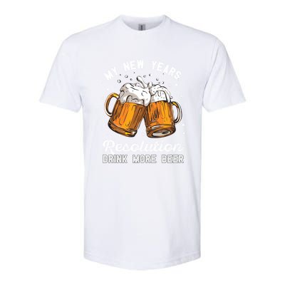 My New Years Resolution Beer Funny Chers Hny Eve Gift Softstyle CVC T-Shirt