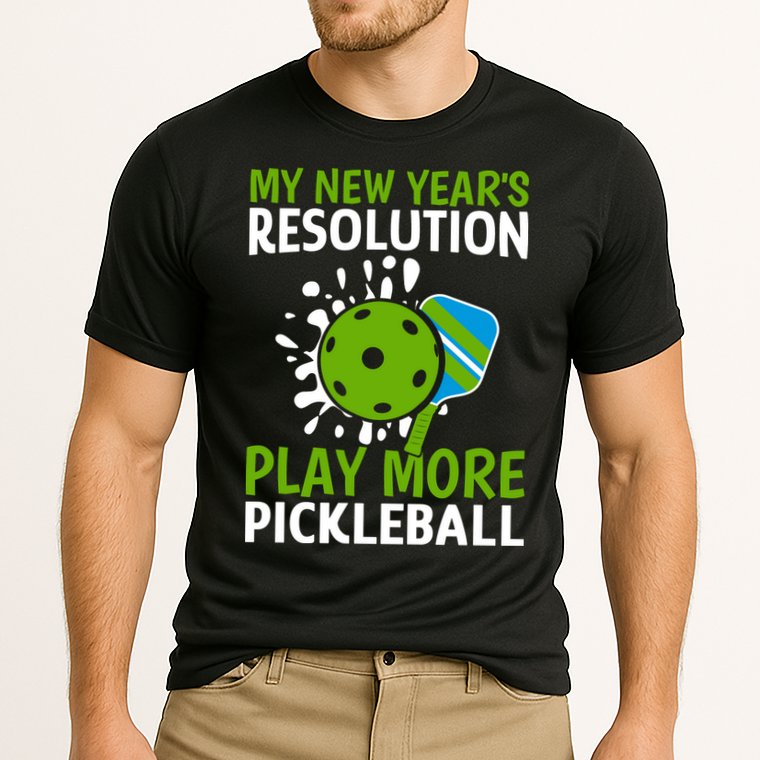 My New Year's Play More Pickleball Gift For Pickleball Lovers Cooling Performance Crew T-Shirt