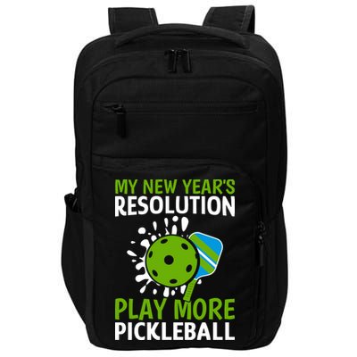 My New Year's Play More Pickleball Gift For Pickleball Lovers Impact Tech Backpack