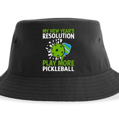 My New Year's Play More Pickleball Gift For Pickleball Lovers Sustainable Bucket Hat