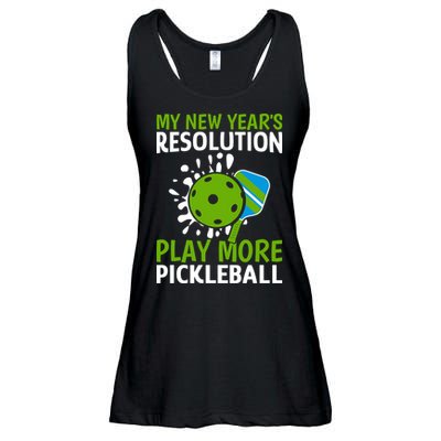 My New Year's Play More Pickleball Gift For Pickleball Lovers Ladies Essential Flowy Tank