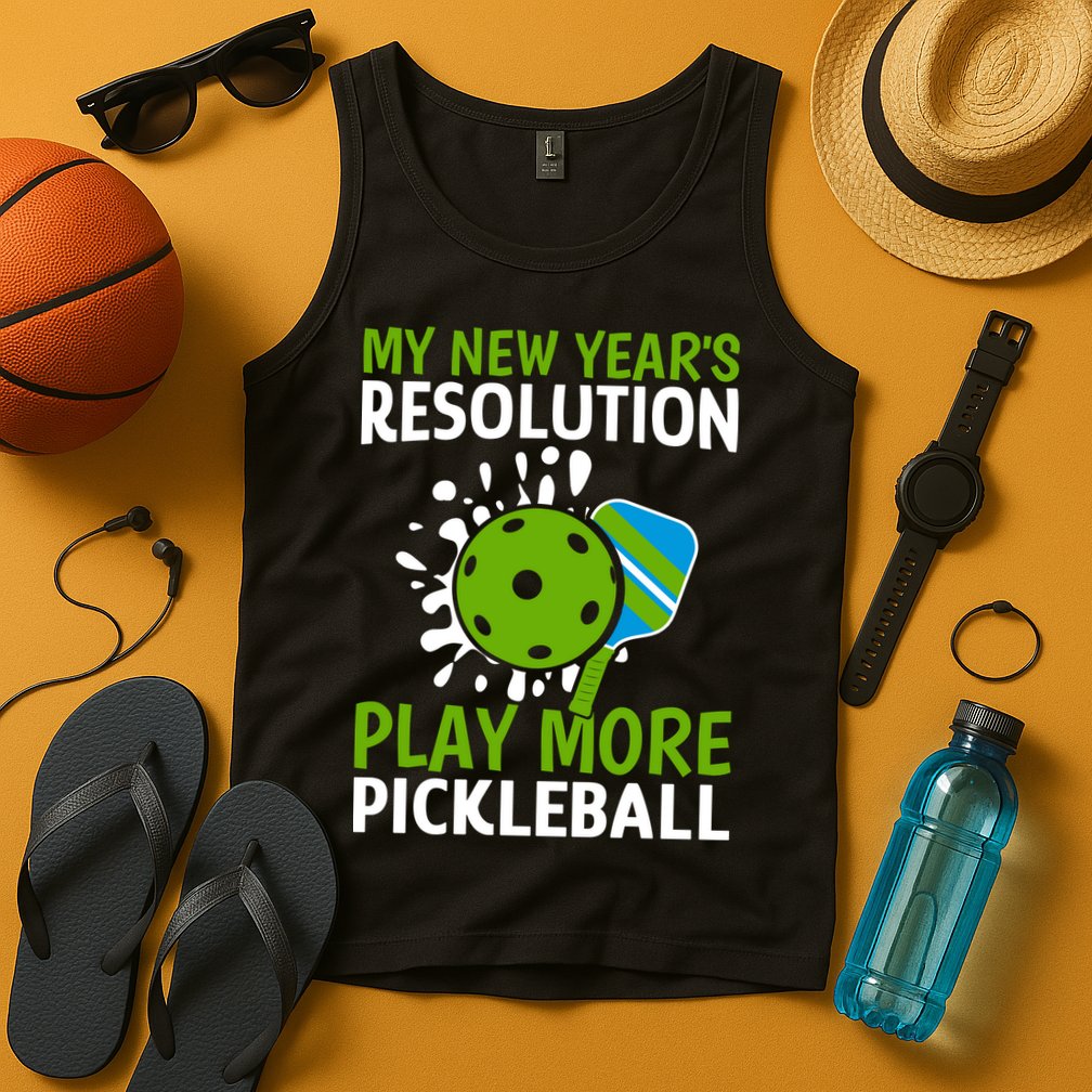 My New Year's Play More Pickleball Gift For Pickleball Lovers Tank Top
