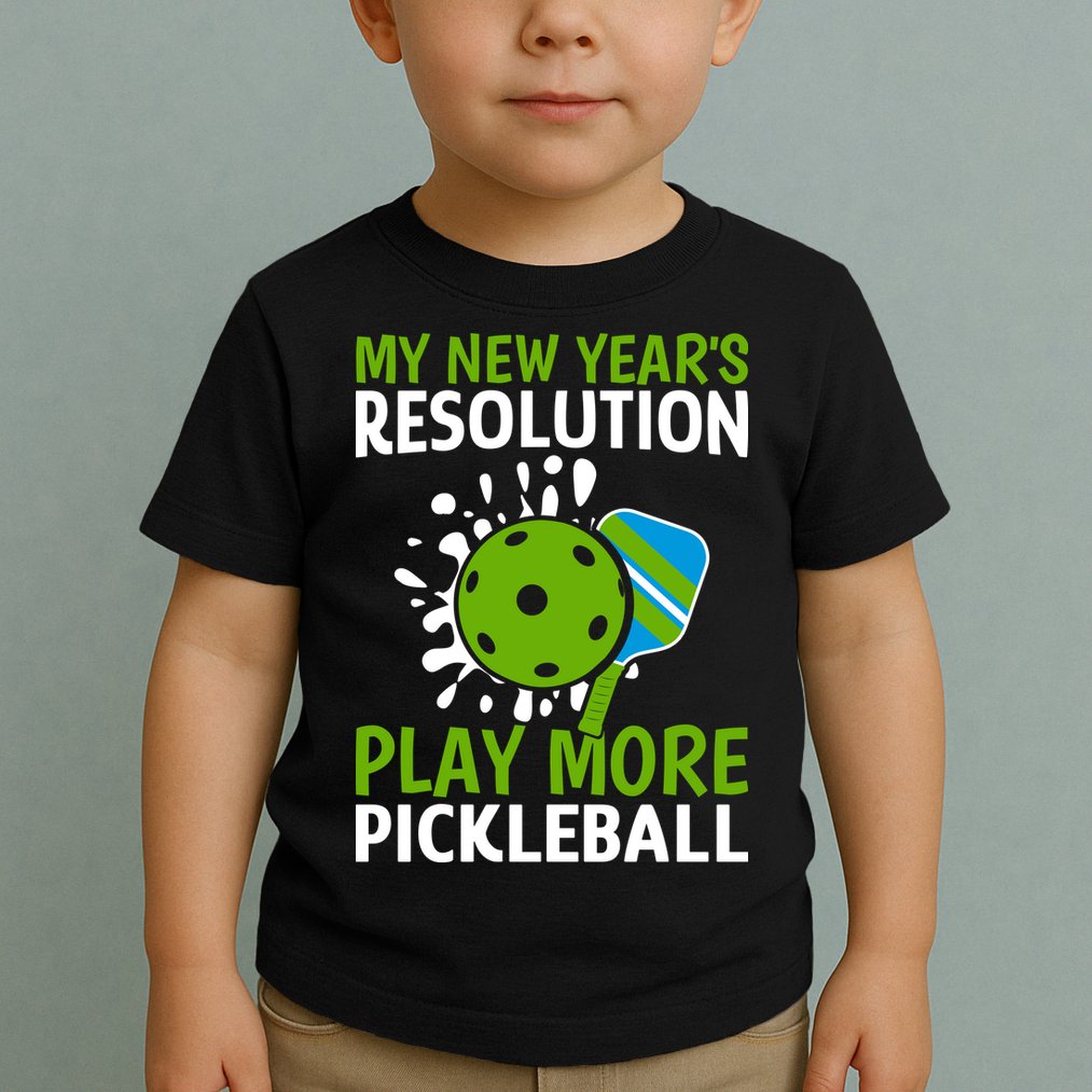 My New Year's Play More Pickleball Gift For Pickleball Lovers Toddler T-Shirt