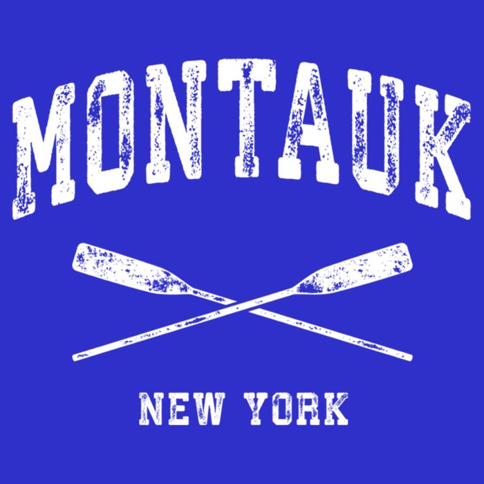 Montauk New York Vintage Nautical Crossed Oars Cute Gift Womens T-Shirt
