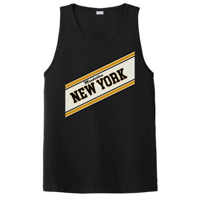 Manhattan New York Varsity Logo PosiCharge Competitor Tank