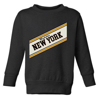 Manhattan New York Varsity Logo Toddler Sweatshirt