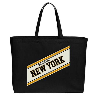 Manhattan New York Varsity Logo Cotton Canvas Jumbo Tote