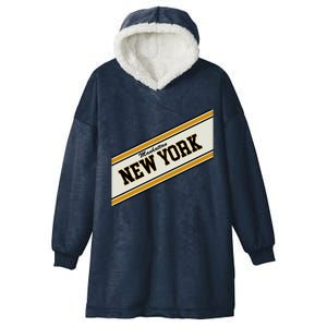 Manhattan New York Varsity Logo Hooded Wearable Blanket