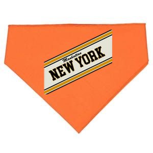 Manhattan New York Varsity Logo USA-Made Doggie Bandana