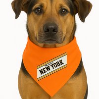 Manhattan New York Varsity Logo USA-Made Doggie Bandana