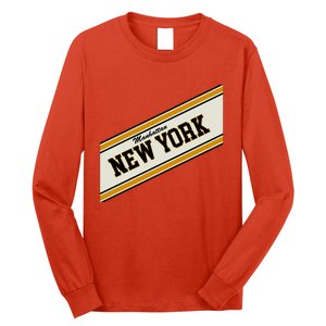 Manhattan New York Varsity Logo Long Sleeve Shirt