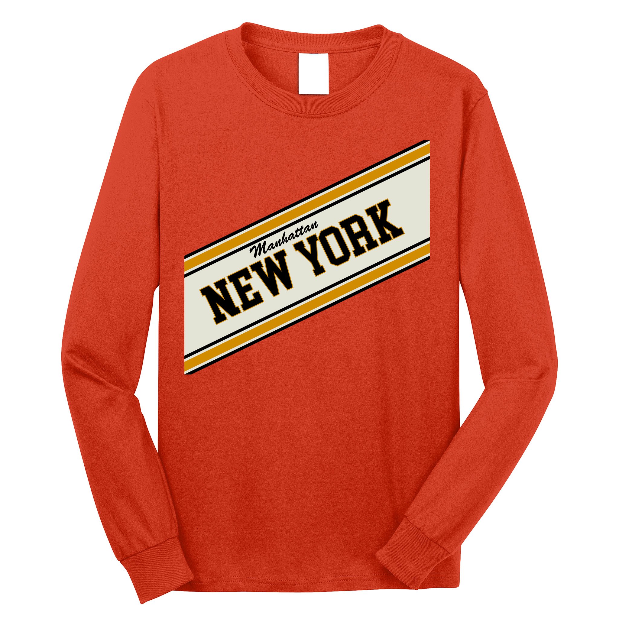 Manhattan New York Varsity Logo Long Sleeve Shirt