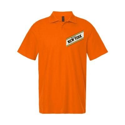 Manhattan New York Varsity Logo Softstyle Adult Sport Polo