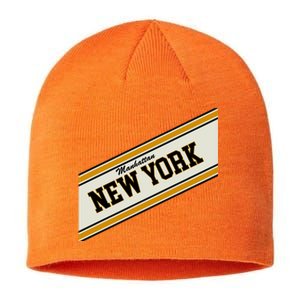 Manhattan New York Varsity Logo Sustainable Beanie