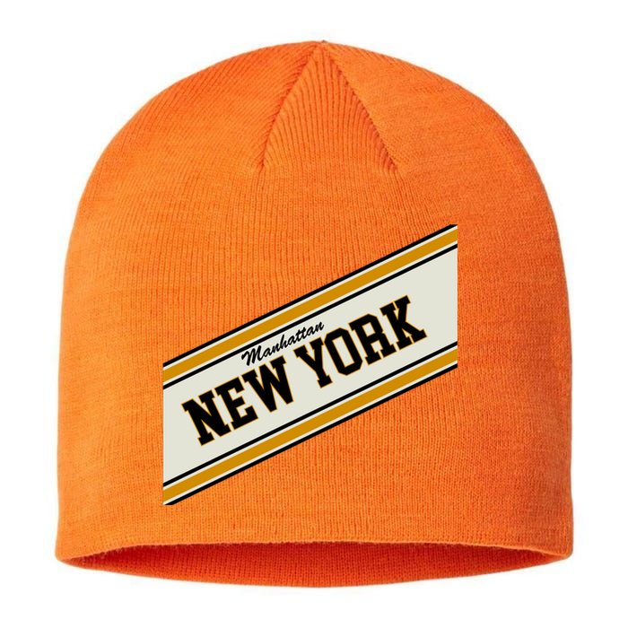 Manhattan New York Varsity Logo Sustainable Beanie