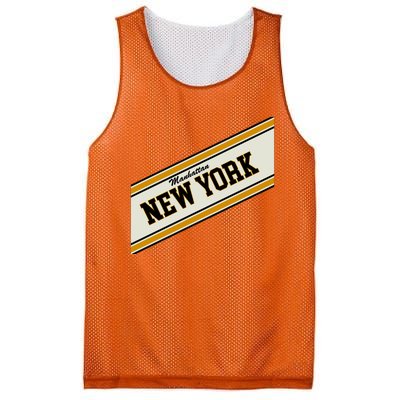 Manhattan New York Varsity Logo Mesh Reversible Basketball Jersey Tank