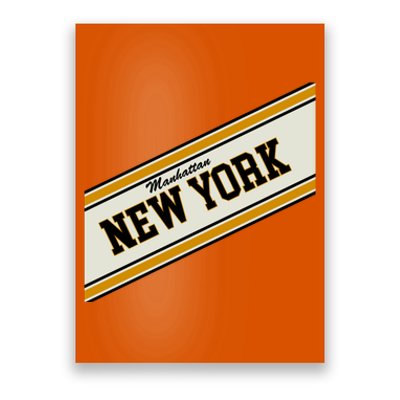 Manhattan New York Varsity Logo Poster