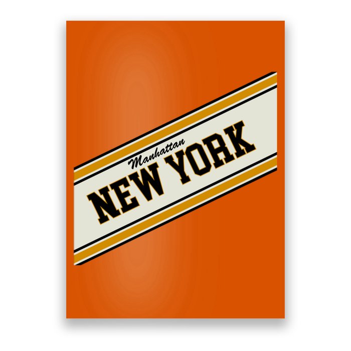 Manhattan New York Varsity Logo Poster