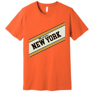 Manhattan New York Varsity Logo Premium T-Shirt