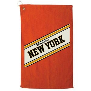 Manhattan New York Varsity Logo Platinum Collection Golf Towel