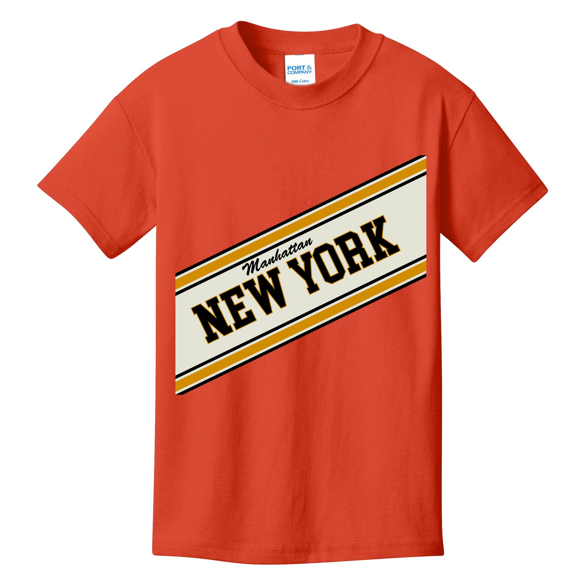 Manhattan New York Varsity Logo Kids T-Shirt