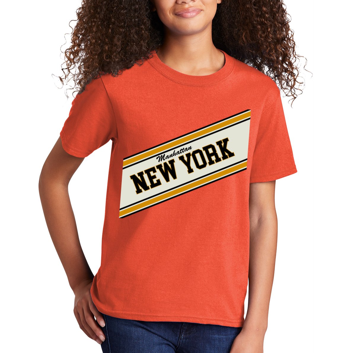 Manhattan New York Varsity Logo Kids T-Shirt