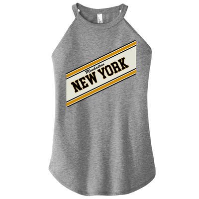 Manhattan New York Varsity Logo Women's Perfect Tri Rocker Tank