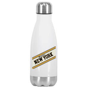 Manhattan New York Varsity Logo Stainless Steel Insulated Water Bottle