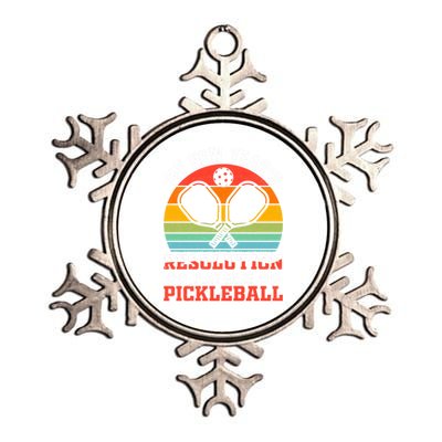 My New Years Resolution Play More Pickleball Fun Pickleball Gift Metallic Star Ornament