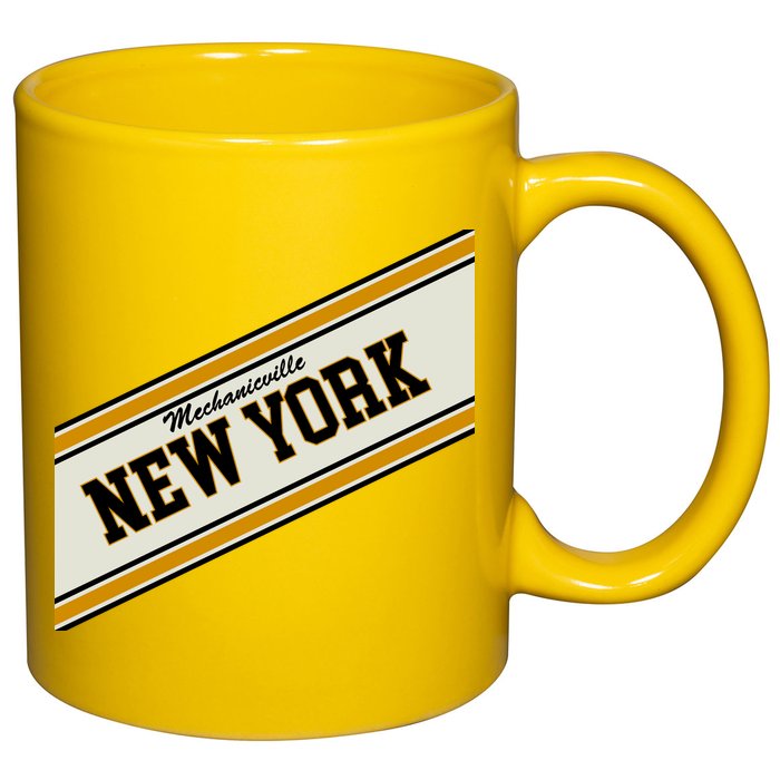 Mechanicville New York Varsity Logo 11oz C Handle Ceramic Mug