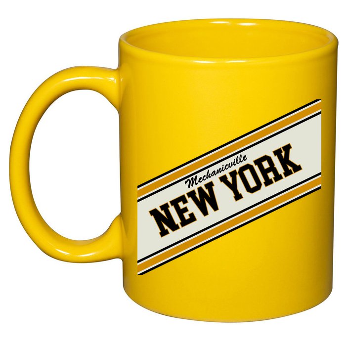 Mechanicville New York Varsity Logo 11oz C Handle Ceramic Mug