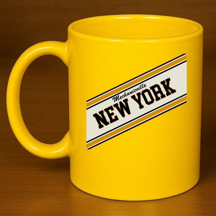 Mechanicville New York Varsity Logo 11oz C Handle Ceramic Mug