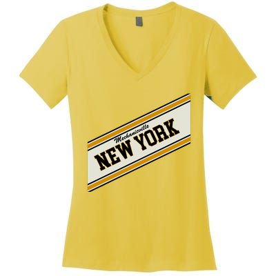 Mechanicville New York Varsity Logo Women's V-Neck T-Shirt