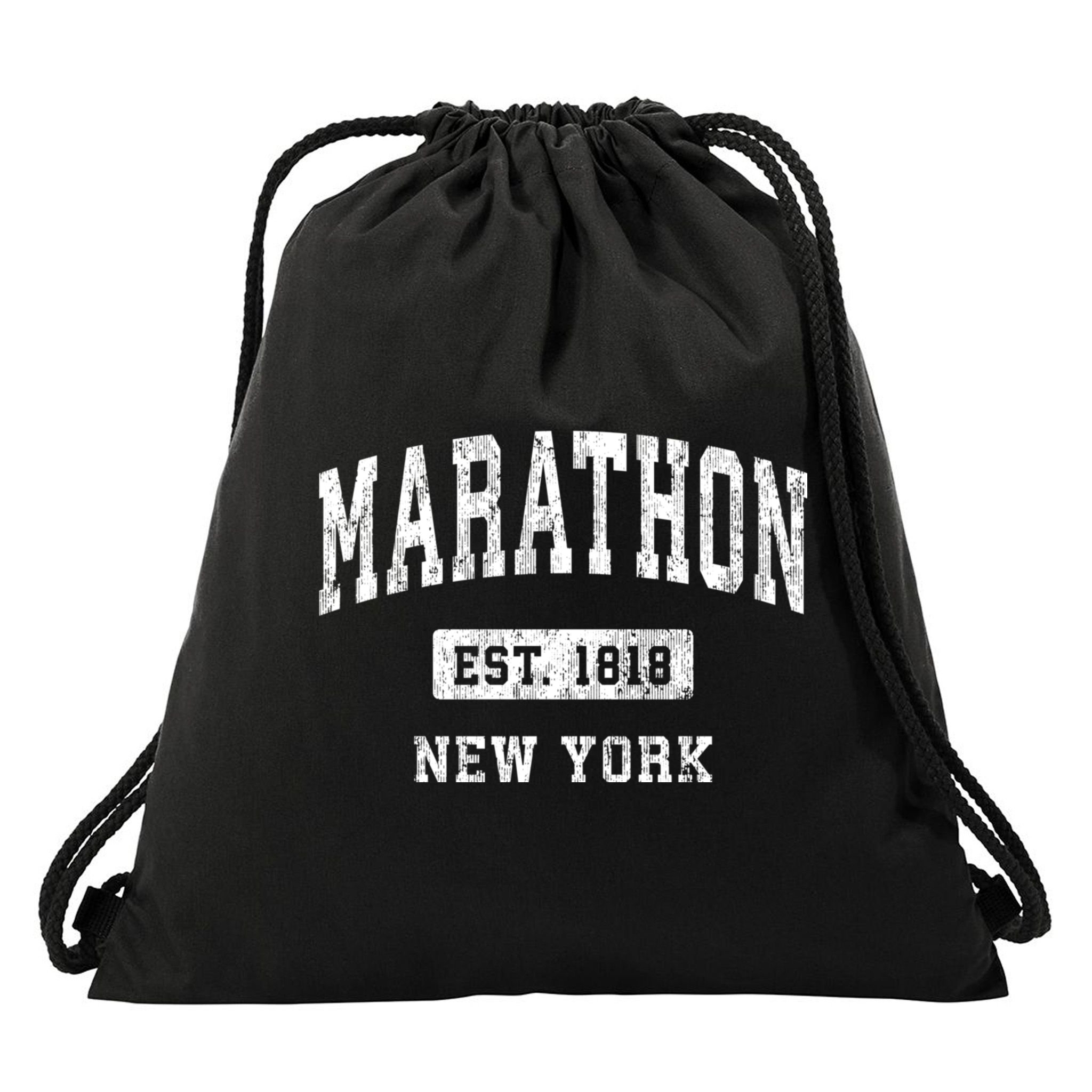 Marathon New York Ny Vintage Athletic Sports Drawstring Bag