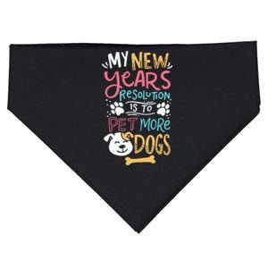 My New YearS Resolution Is To Pet More Dogs USA-Made Doggie Bandana