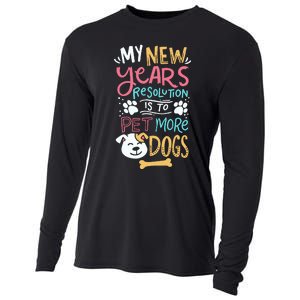 My New YearS Resolution Is To Pet More Dogs Cooling Performance Long Sleeve Crew