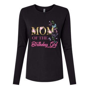 Mom One 1st First Birthday Matching Family Butterfly Floral Gift Womens Cotton Relaxed Long Sleeve T-Shirt