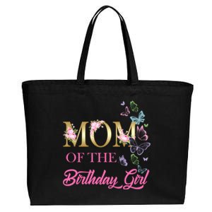 Mom One 1st First Birthday Matching Family Butterfly Floral Gift Cotton Canvas Jumbo Tote