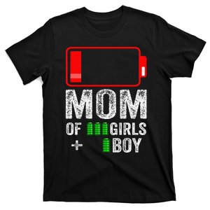 Mom Of 1 Boy 3 Girl From Mothers Day Birthday T-Shirt