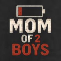 Mom of 2 Boys 7 Panel Mesh Trucker Snapback Hat