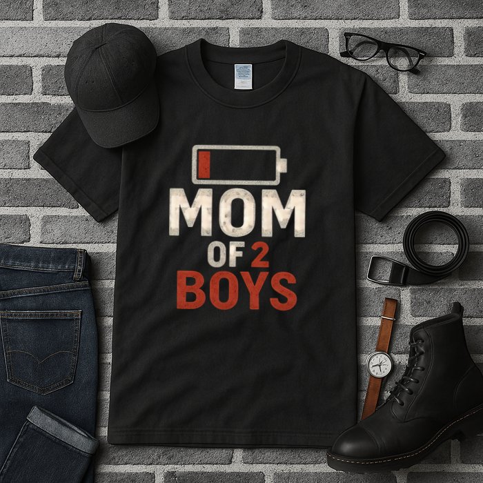 Mom of 2 Boys Tall T-Shirt