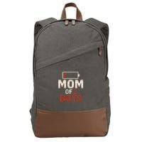 Mom of 2 Boys Cotton Canvas Backpack
